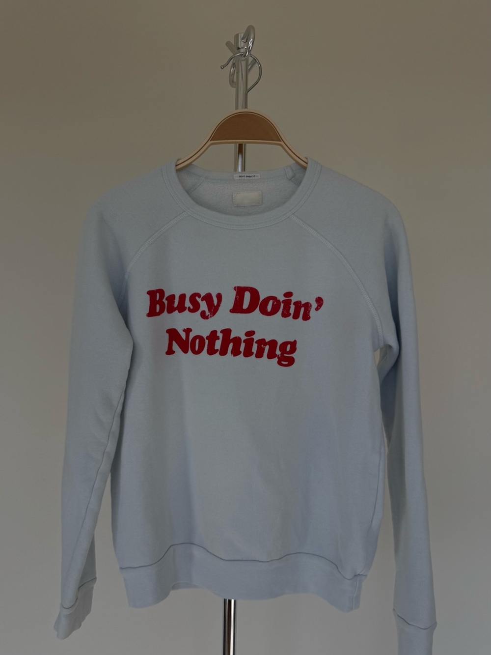 MOTHER Light Blue 'Busy Doin' Nothing' Crewneck Sweatshirt - Picture 2 of 5